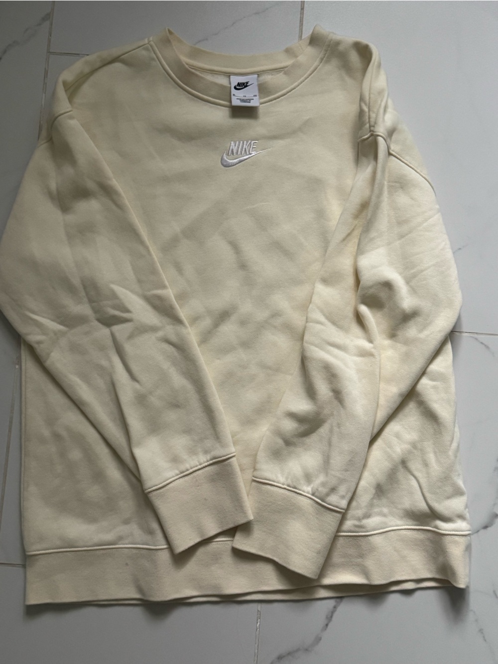 Nike Unisex Cream Crewneck Sweatshirt